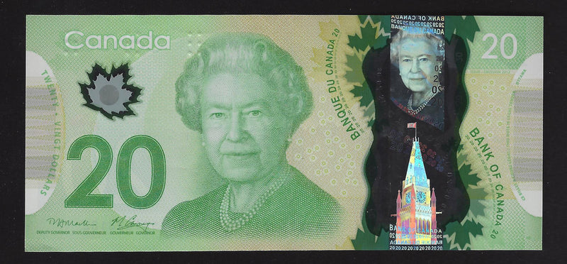 2012 $20 Bank of Canada Repeter Note 3 Digit Macklen-Carney  FSR1828182 BC-55-N1-ii-N10-ii (Circ.)