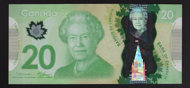 2012 $20 Bank of Canada Repeter Note 3 Digit Macklen-Carney  FSV5988598 BC-55-N1-ii-N10-ii (Circ.)