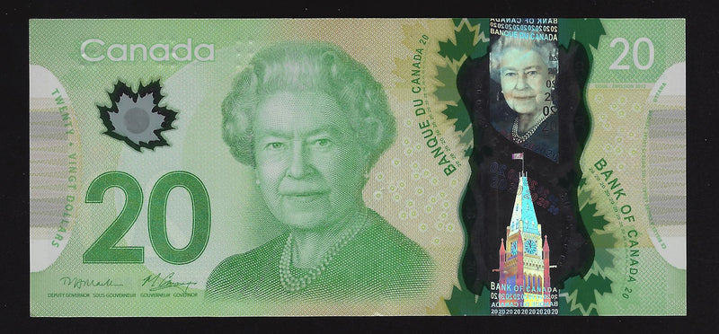 2012 $20 Bank of Canada Repeter Note 4 Digit Macklen-Carney  FSY8051805 BC-55-N1-ii-N10-iii (Circ.)