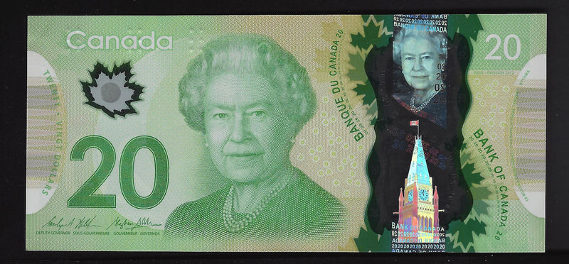 2012 $20 Bank of Canada Repeter Note 3 Digit Macklen-Carney  FWE6522652 BC-55-N1-ii-N10-ii (Circ.)