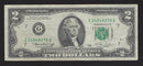 1976 USA $2 Two Dollar Bill Series (G) Green Seal Number   G14548275A (VF)