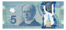 2013 Canada $5 Banknote Macklem-Poloz, HBk, BC-69b (G/UNC) Plate