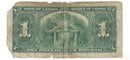 1937 Canada $1 Banknote Gordon-Towers (WP), H/M, BC-21c (Circ.) Damage