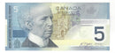 2005 Canada $5 Banknote Jenkins-Dodge, HOU, BC-62b, (Ch/Unc)