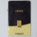IGR Istanbul GOLD Refinery 1 Gram Solid .9999 FINE Bar Ingot Sealed Card