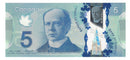 2013 Canada $5 Banknote Wilkins-Poloz, INC, BC-69c (G/UNC) Plate