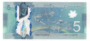 2013 Canada $5 Banknote Wilkins-Poloz, IND, BC-69c (G/UNC) Plate