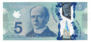 2013 Canada $5 Banknote Wilkins-Poloz, IND, BC-69c (G/UNC) Plate