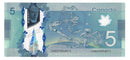 2013 Canada $5 Banknote Lane-Macklem, INR, BC-69e (G/UNC) Plate