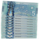 9X Sequential 2013 Canada $5 Banknote Lane-Macklem, INR, BC-69e (G/UNC)