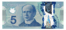 2013 Canada $5 Banknote Lane-Macklem, INR, BC-69e (G/UNC) Plate