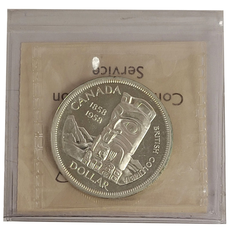 1958 Canada Silver $1 Dollar ICCS PL-65