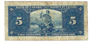 1937 Canada $5 Banknote Gordon-Towers J/C BC-23b Fine