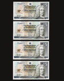 2005 4 Consecutive 5 Pounds Royal Bank of Scotland Royal College of Surgeons Edinburgh