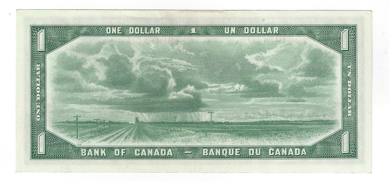 1954 Canada $1 Banknote Beattie-Coyne,Devil's Face L/A, BC-29b  (UNC)