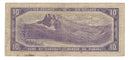 1954 Canada $10 Banknote Beattie-Rasminsky, L/T, BC-40b (Circ.)