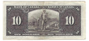 1937 $10 Bank of Canada Note Coyne-Towers,L/T, BC-24c (VF)
