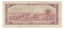 1954 Canada $2 Banknote Beattie-Rasminsky, L/U, BC-38b (Circ.)
