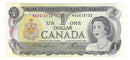 1973 Canada $1 Banknote Lawson-Bouey, MA, BC-46a (C/UNC)