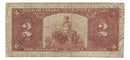 1937 Canada $2 Banknote Gordon-Towers,M/B, BC-22b (Circulated)