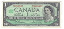 1967 Canada $1 Banknote Beattie-Rasminsky,M/O, BC-45b (EF)