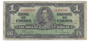 1937 Canada $1 Banknote Coyne-Towers, O/N, BC-21d (VG)