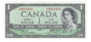 1954 Canada $1 Banknote Beattie-Coyne,Devil's Face P/A, BC-29b  (UNC)