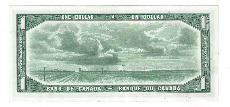 1954 Canada $1 Banknote Beattie-Coyne,Devil's Face P/A, BC-29b  (UNC)