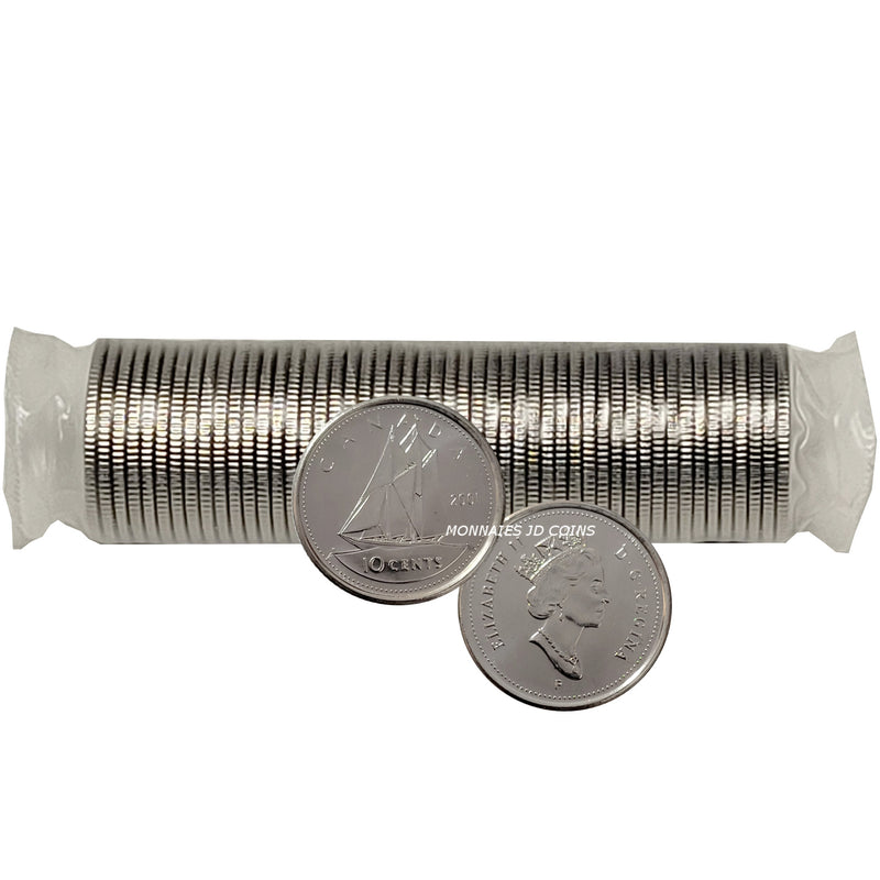 2001P Canada 10 Cent Original Roll 50 pcs