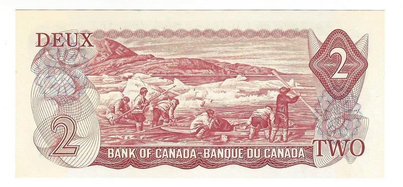 Replacement 1974 $2 Banknote Lawson-Bouey, Prefix *RW,  BC-47aA, C/Unc