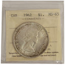 1962 Canada Silver Dollar ICCS MS-65