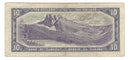 1954 Canada $10 Banknote Beattie-Rasminsky, S/V, BC-40b (Circ.)