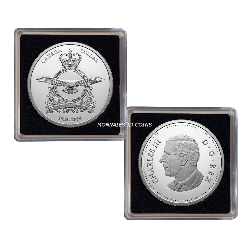 2024 Canada Dollar 100th Anniversary of the RCAF Special Edition Proof Silver  In Square Capsule