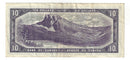 1954 Canada $10 Banknote Beattie-Rasminsky, I/T, BC-40b (F/VF)