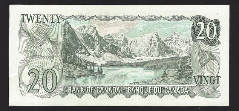 1969 $20 Bank of Canada Note Lawson-Bouey W/A0677896 Prefix BC-50b (CH/Unc)