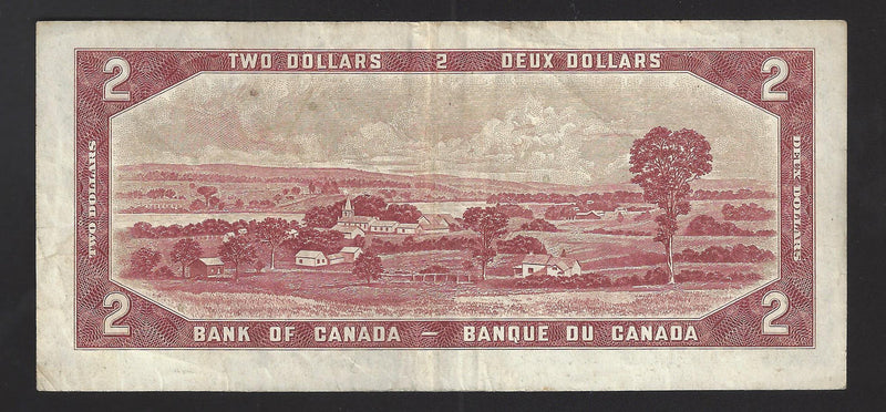 1954 $2 Bank of Canada Note Beattie-Coyne Prefix W/B6194241 BC-38a (VF)