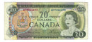 1969 Canada $20 Banknote  Lawson-Bouey,  BC-50b, Circ.