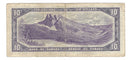 1954 Canada $10 Banknote Beattie-Rasminsky, W/T, BC-40b (Circ.)