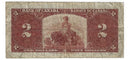 1937 Canada $2 Banknote Gordon-Towers,X/B, BC-22b (VG)