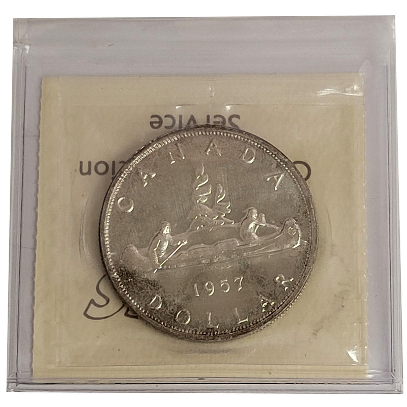 1957 FWL Canada Silver $1 Dollar ICCS PL-65