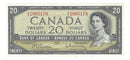 1954 $20 Banknote Beattie-Rasminsky,X/E, BC-41b UNC