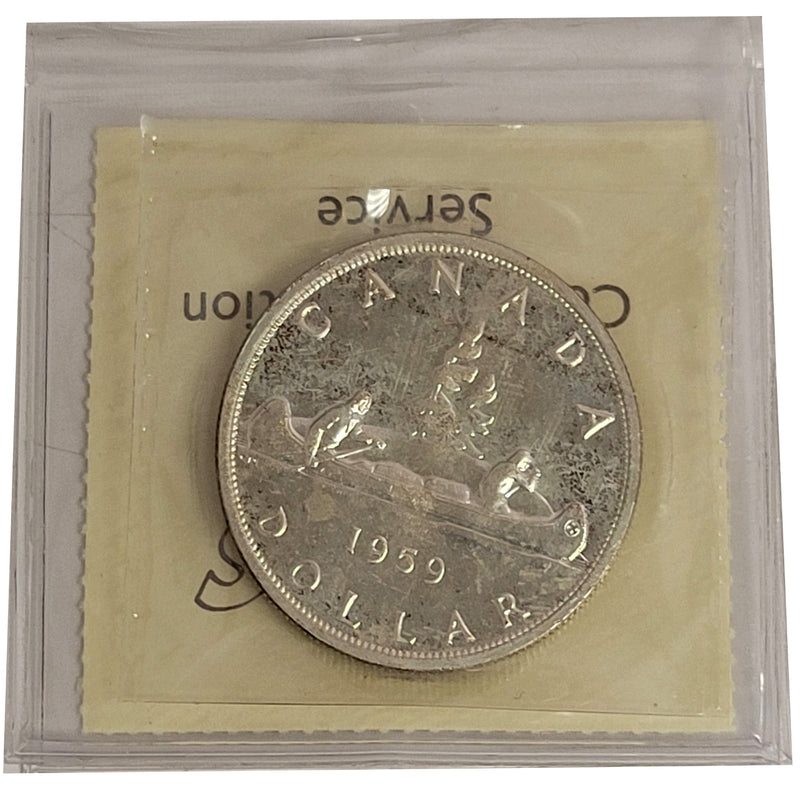 1959 Canada Silver $1 Dollar Certifield ICCS PL-65