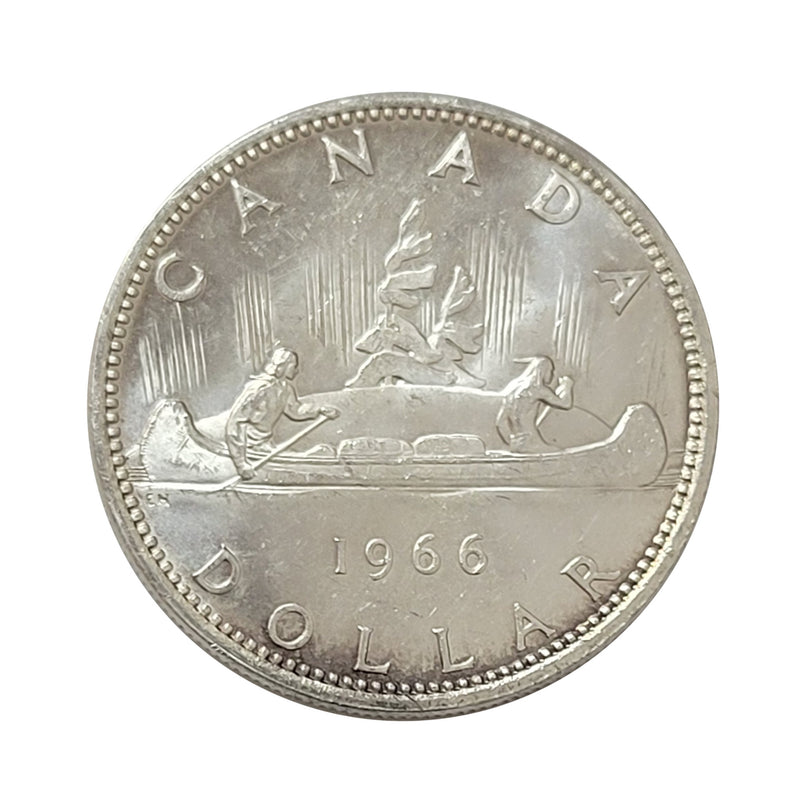 1966 LB Cameo Canada $1 Dollar Brillant Uncirculated(MS-63)