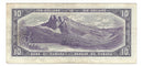 1954 Canada $10 Banknote Beattie-Rasminsky, Y/T, BC-40b (Circ.)
