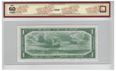 1954 Canada $1 Banknote Beattie-Rasminsky,Z/N, BC-37b, BCS Certified (UNC 60  Original)