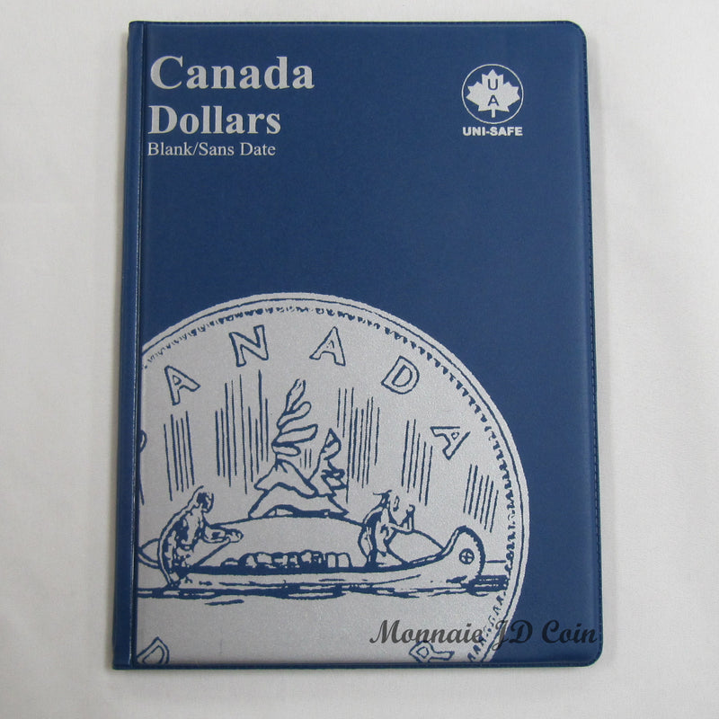 Uni-Safe Canada Silver Dollar Blue Coin Folder Blank No Date