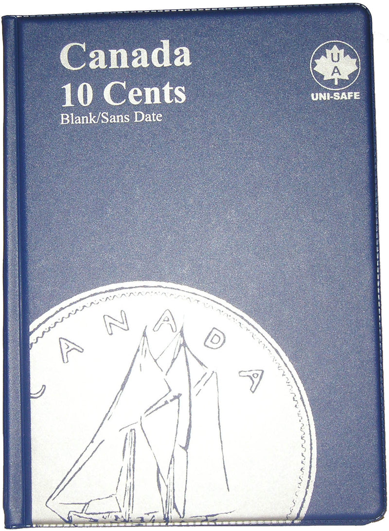 Uni-Safe Canada 10 Cent Blue Coin Folder Blank No Date