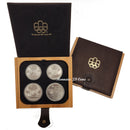 1976 Canada Olympic Montreal Complet Set Of 4 Silver Sterling Coins In Luxury Wood Box