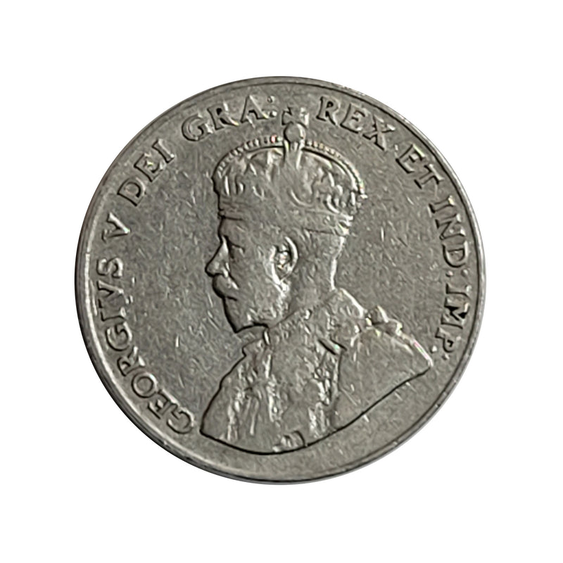 1922 Near Rim Canada 5 Cents Nickel  (VG)