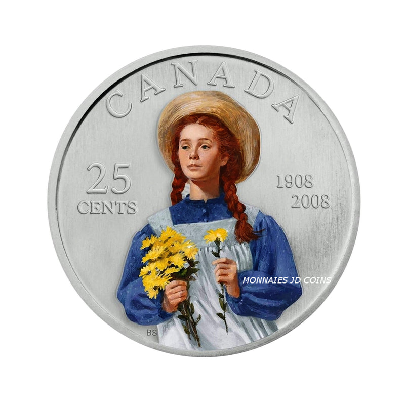 2008(1908-2008) Canada 25 Cent 100th Anniversary Of Anne Of Green Gables